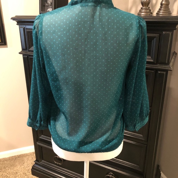 Express Sheer Blouse SMALL - Picture 2 of 7